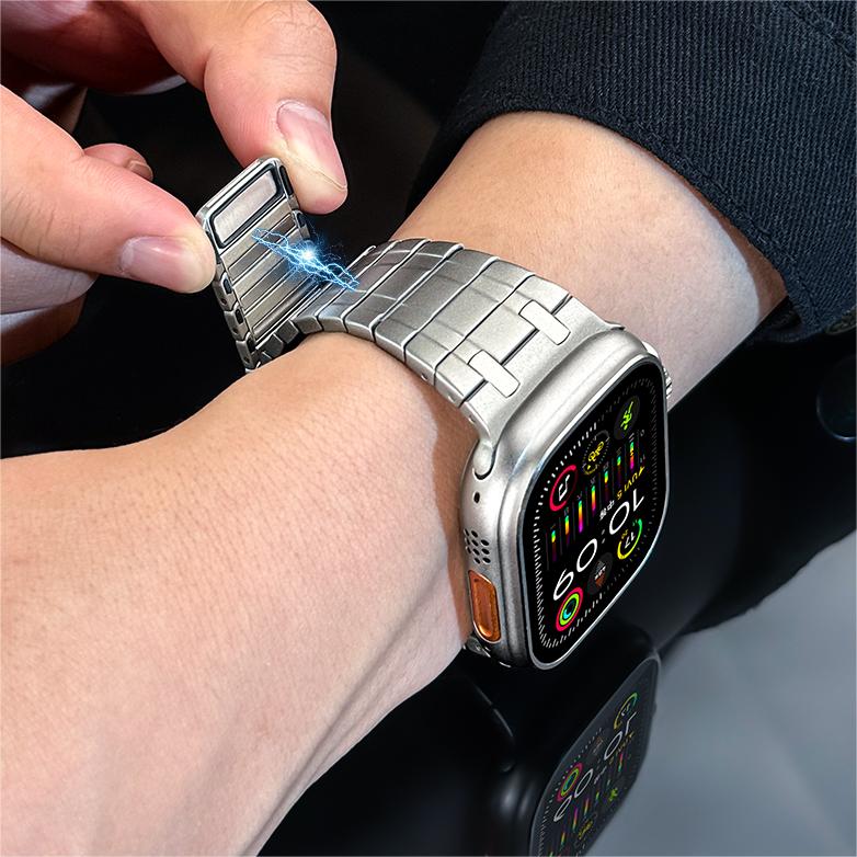 AP Frosted Stainless Steel Magnetic Band For Apple Watch - Image 10
