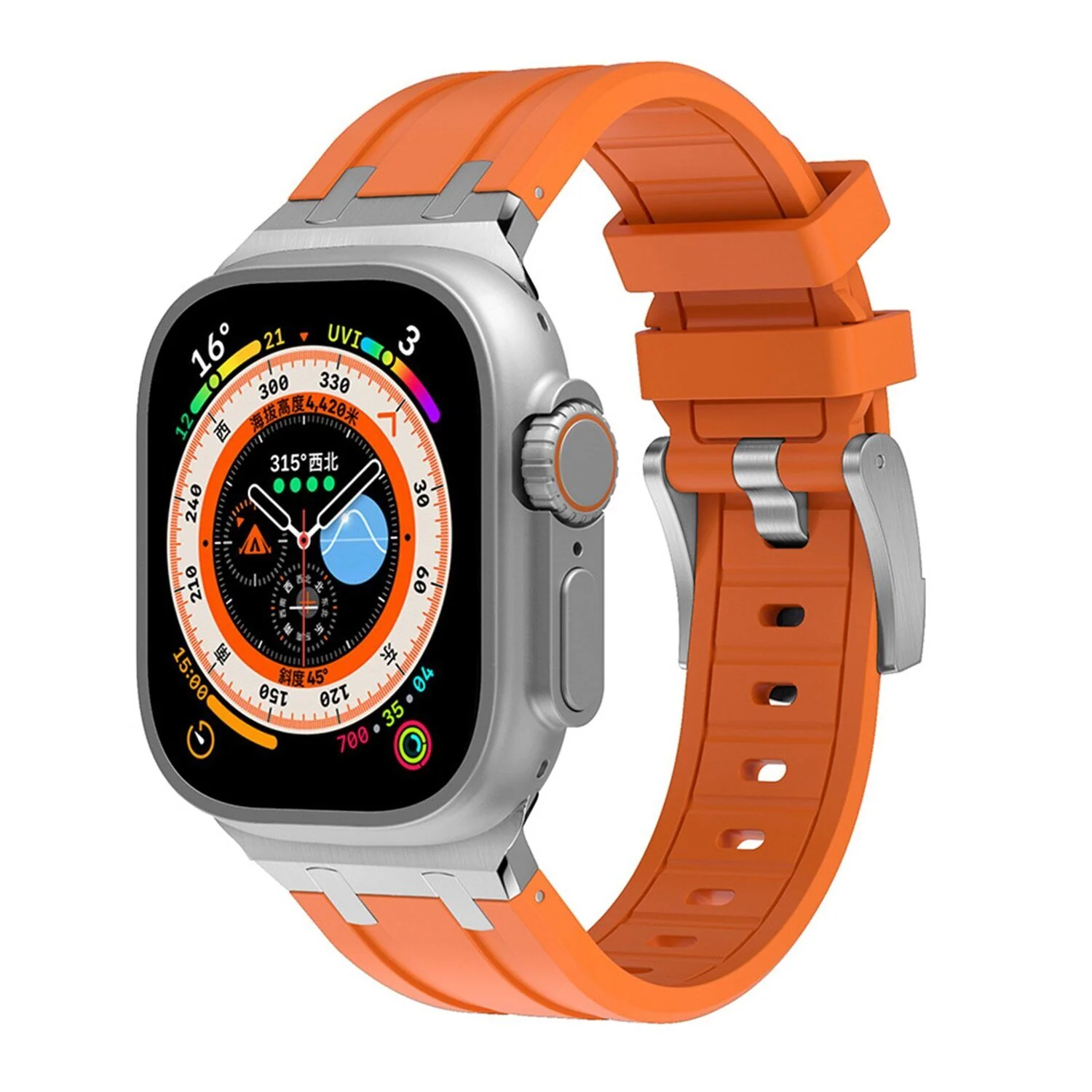 Luxury AP Mod Silicone Band For Apple Watch - Image 7