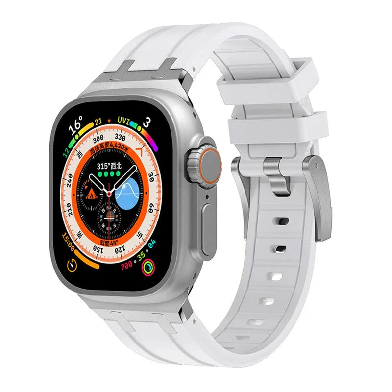 NEW AP Thick Silicone Band With Titanium Adapter For Apple Watch - Image 20