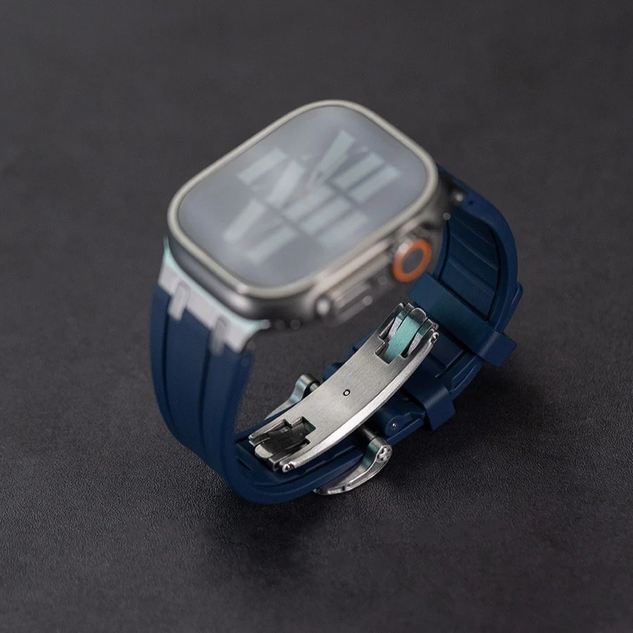 NEW AP Thick Silicone Band With Titanium Adapter For Apple Watch - Image 7