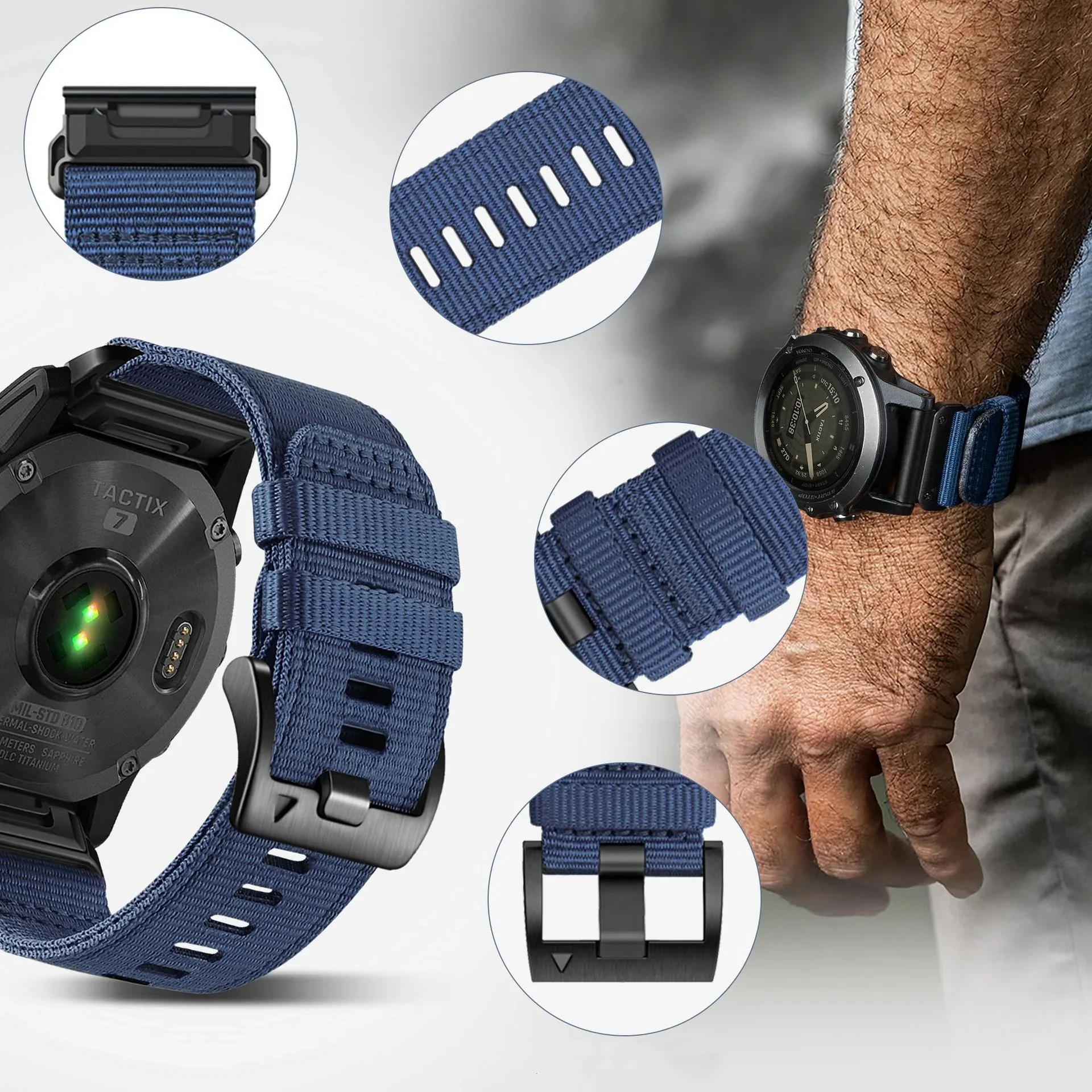 Garmin QuickFit Canvas Nylon Outdoor Band - Image 5
