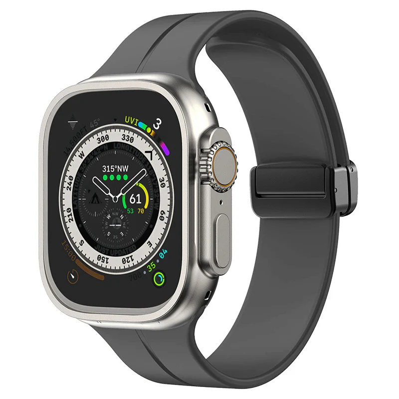 Simple Silicone Magnetic Folding Band For Apple Watch - Image 9